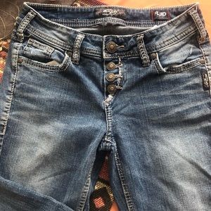 Silver Aiko Mid Boot Jeans